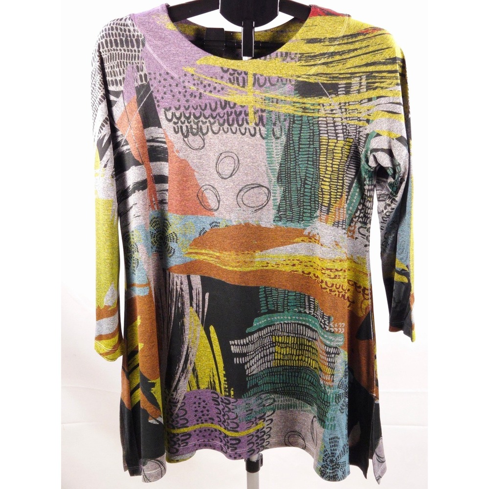 Jess & Jane Women's Small Oversize Boho Art To Wear Lagenlook Tunic